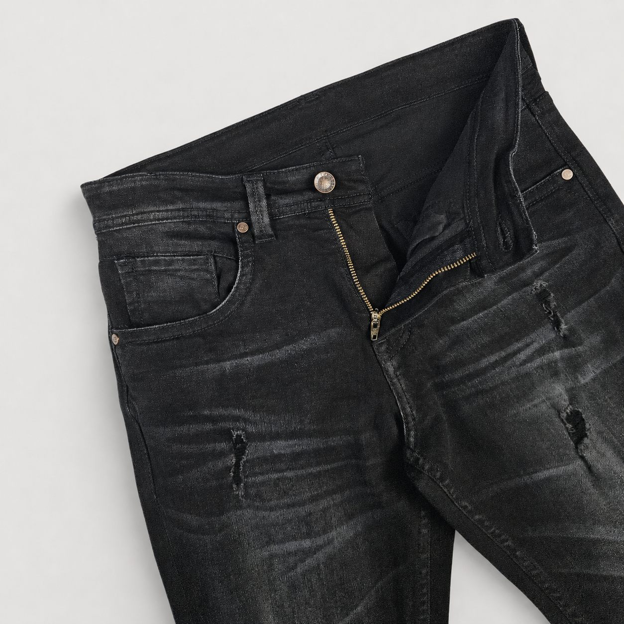 Detail topstitch pada denim