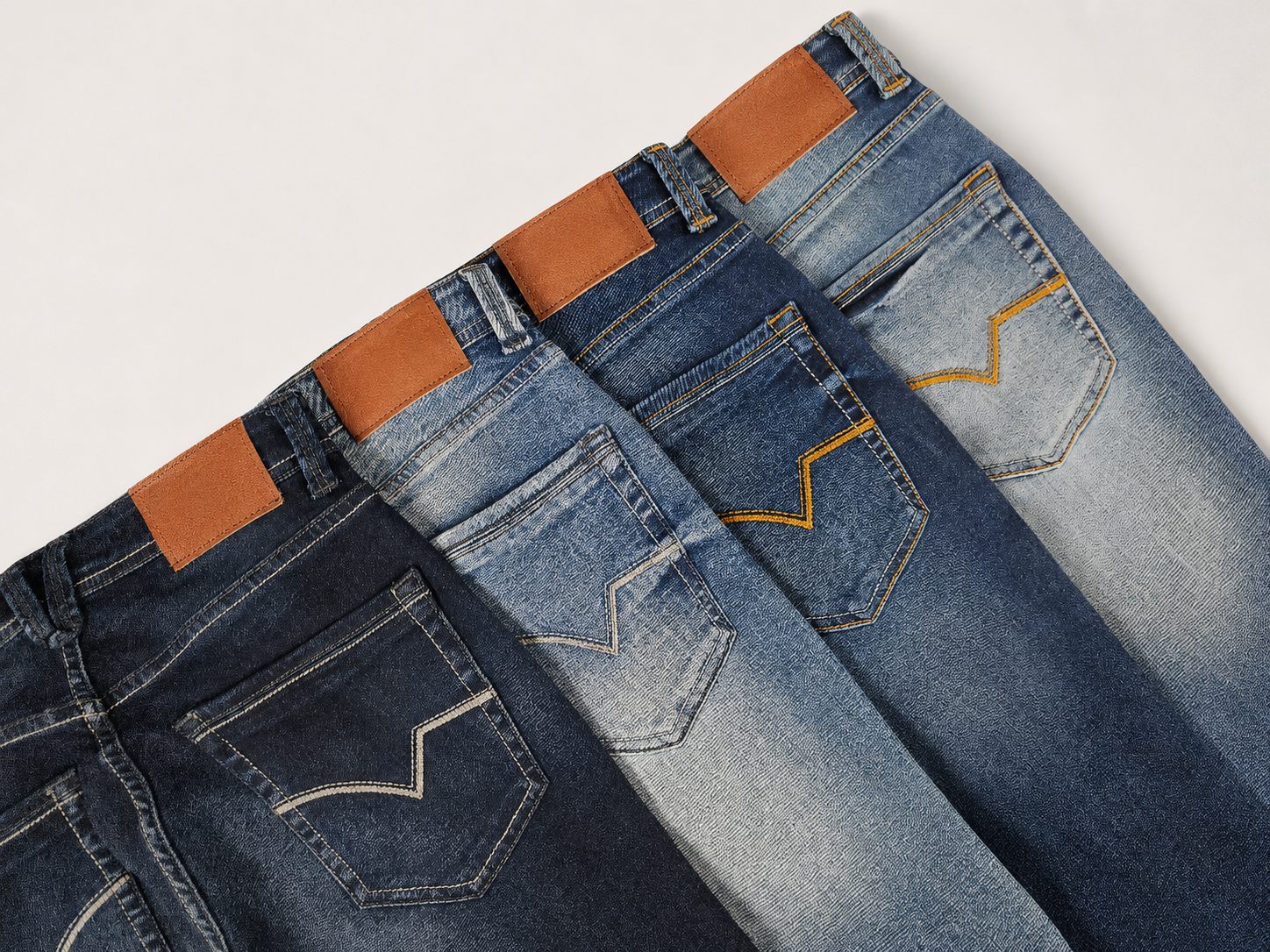 Tampak belakang jeans pria